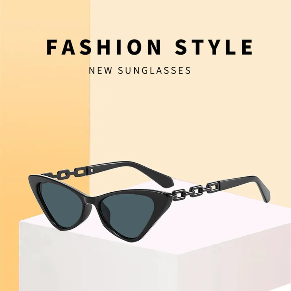 

Солнцезащитные очки LVTFCO Retro Cat Eye для женщин, винтажные тонированные линзы, модные солнцезащитные очки с защитой от УФ-излучения UV400 для женщин, 4, 4