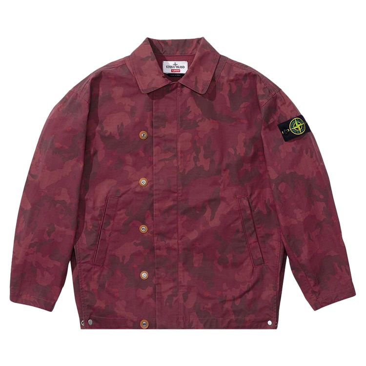 

Куртка Supreme x Stone Island Reactive Ice Camo Ripstop Jacket 'Red', красный