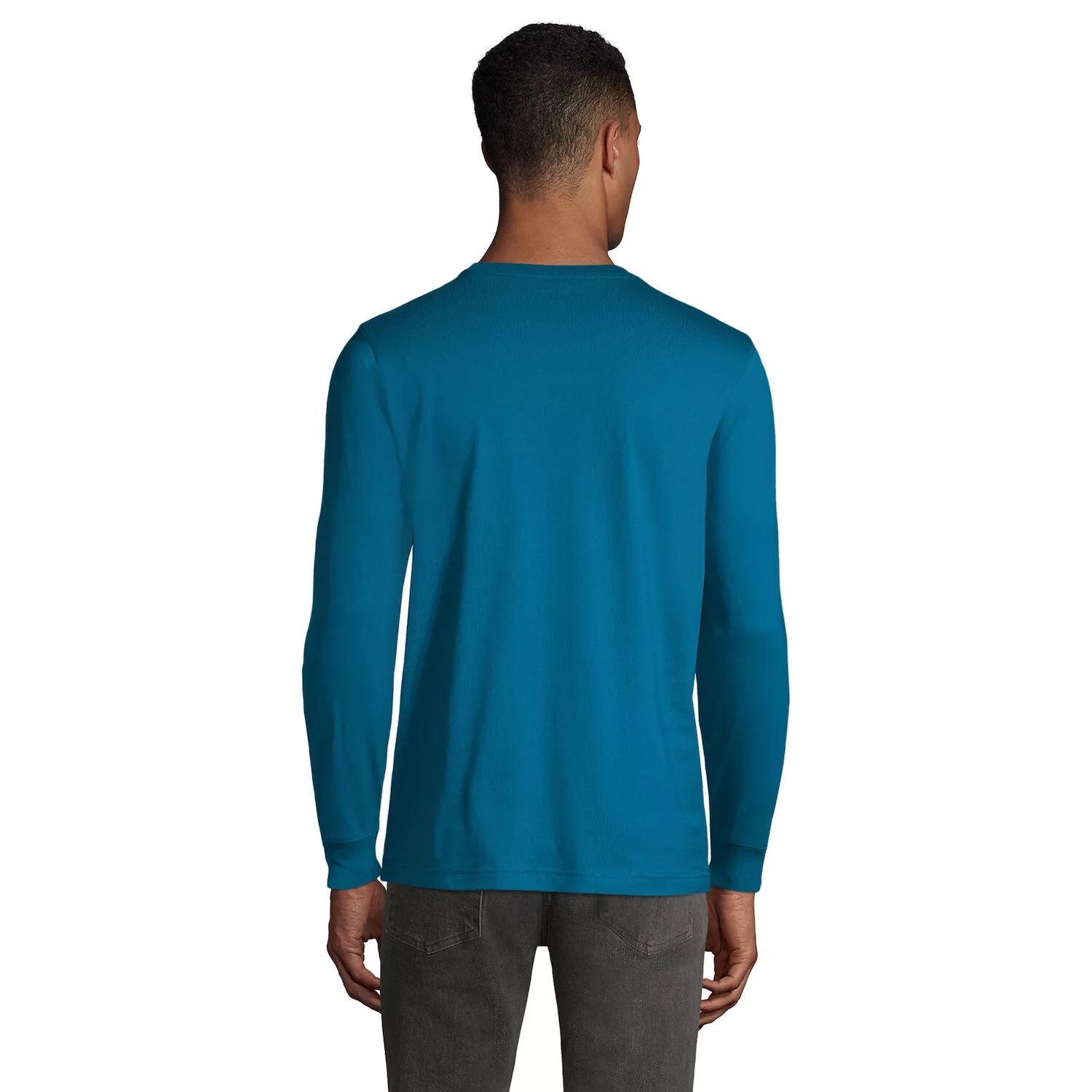 

Футболка с карманом Big & Tall Super-T Lands' End, белый