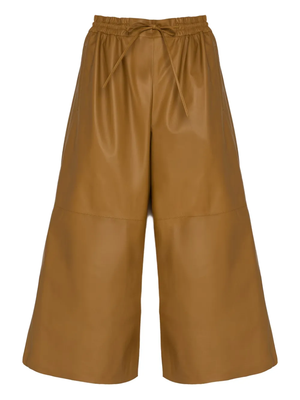 

Кожаные брюки-кюлоты с завязками YVES SALOMON, коричневый