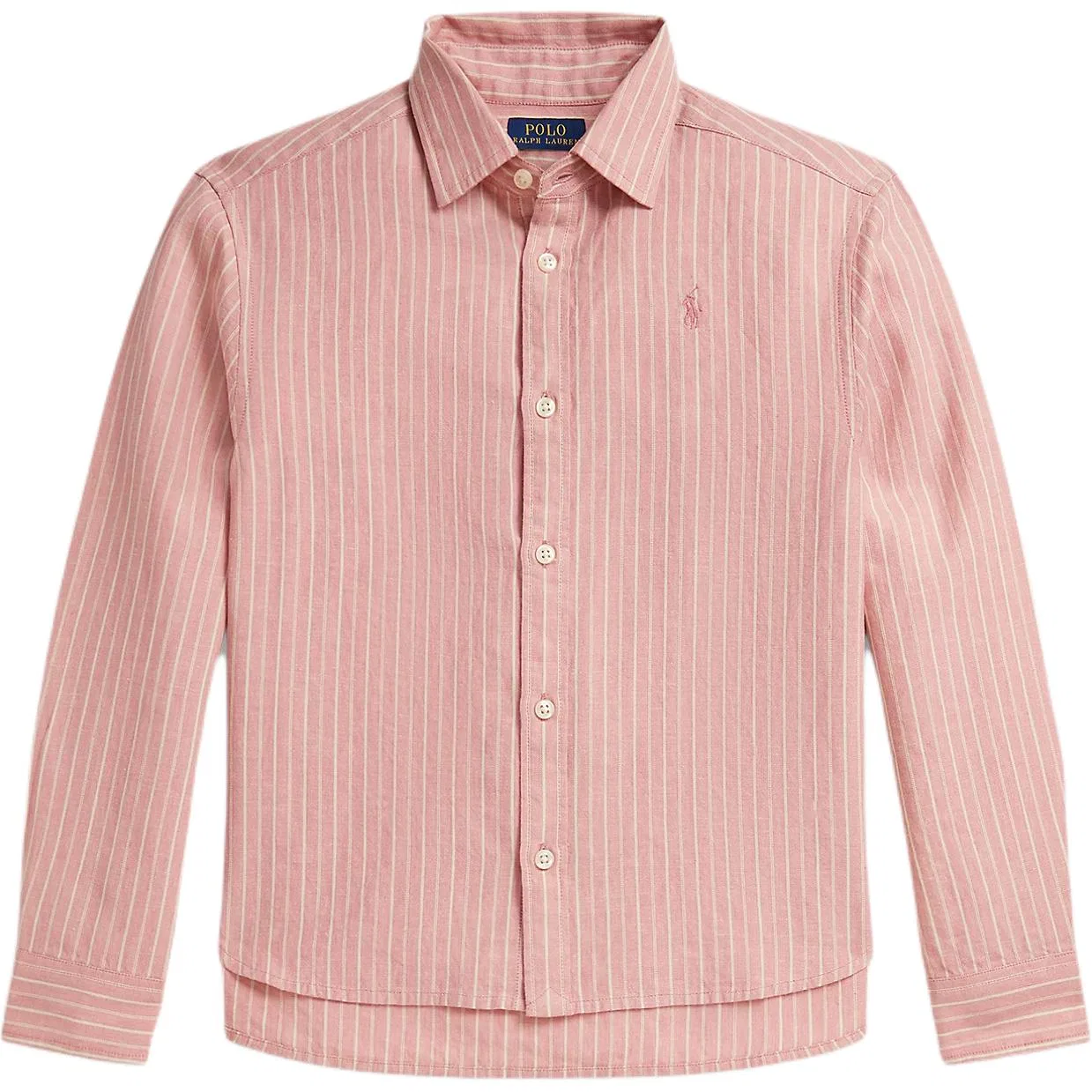 Повседневная рубашка свободного кроя Polo Ralph Lauren для детей, розово-красная