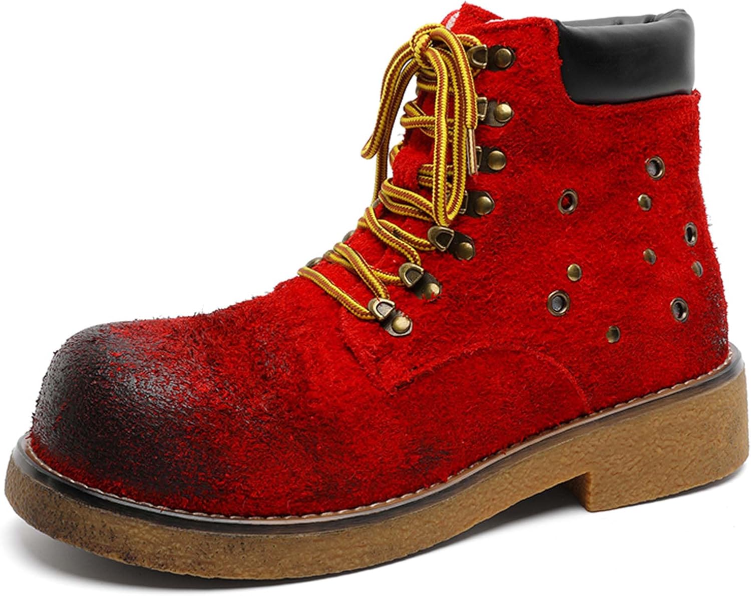 

Мужские ботинки Oxford с толстой подошвой, мода Chelsea, короткие деловые офисные повседневные боевые мотоциклетные ботинки Chukka на шнуровке для ходьбы Generic, красный