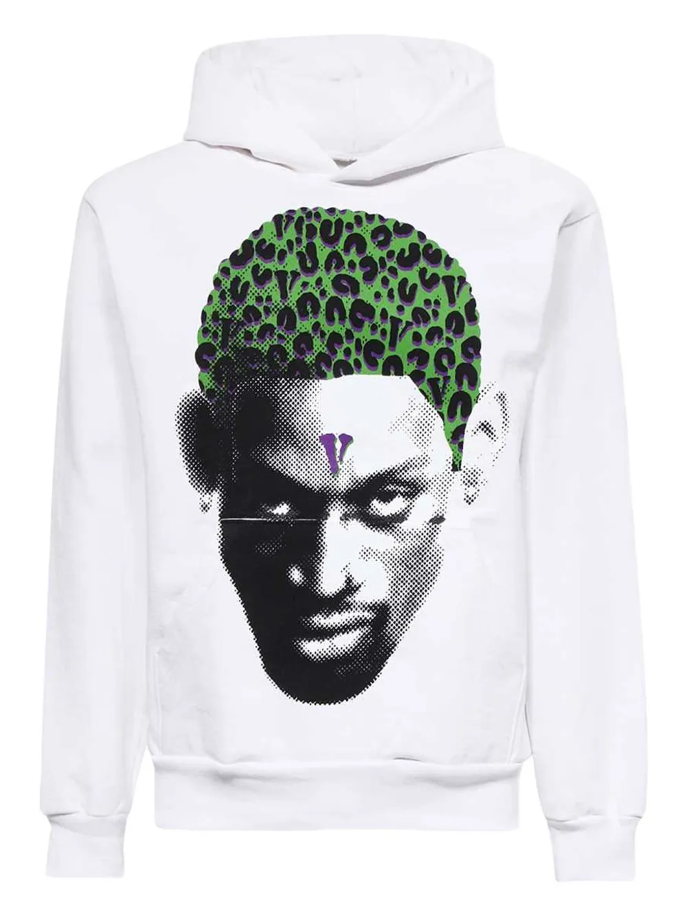 

Толстовка с леопардовым принтом Portrait Vlone, белый