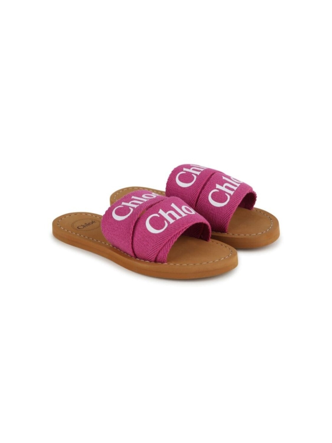 

Chloé Kids сандалии с логотипом, розовый