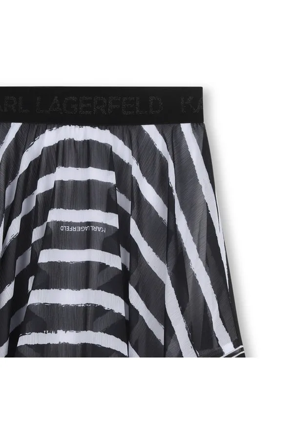 Длинная юбка Karl Lagerfeld Kids, White Black — фото 4