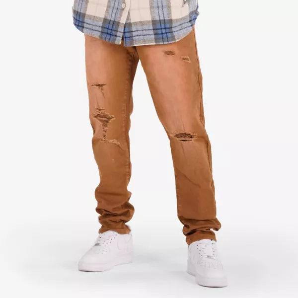 

Мужские джинсы цвета скорч с пятью карманами Caliber Denim Co., хаки
