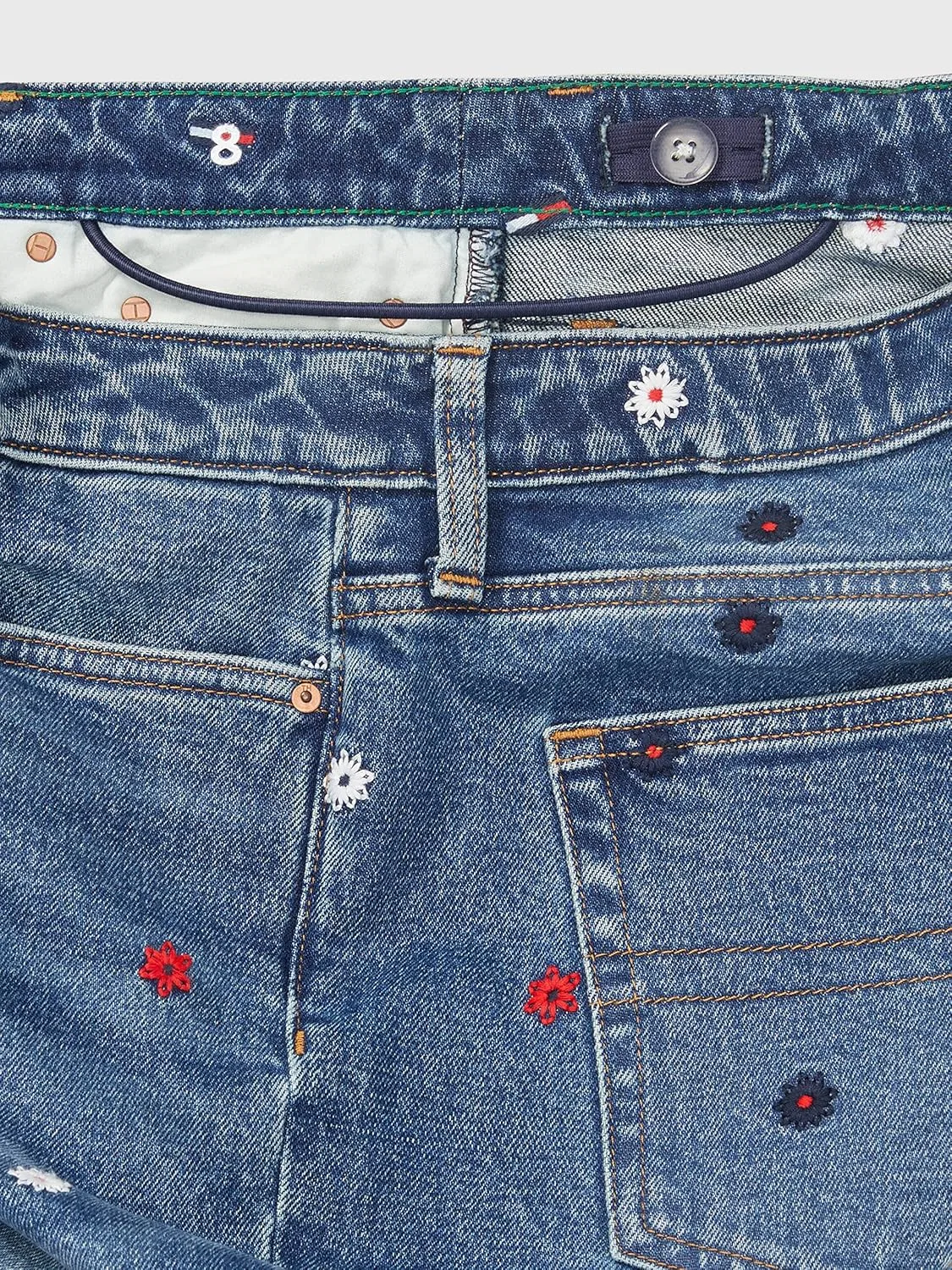 Tommy Hilfiger Женские джинсы Mom Fit с вышивкой Tommy и магнитной застежкой, Medium Wash — фото 3