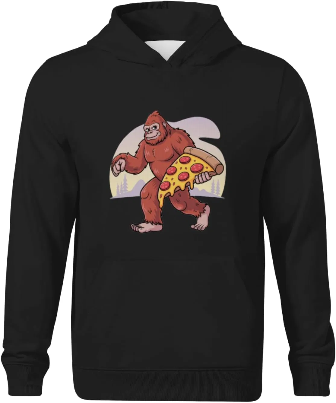 Детская худи с капюшоном HEAPPER, с принтом Bigfoot Love Pizza, белый — фото 2