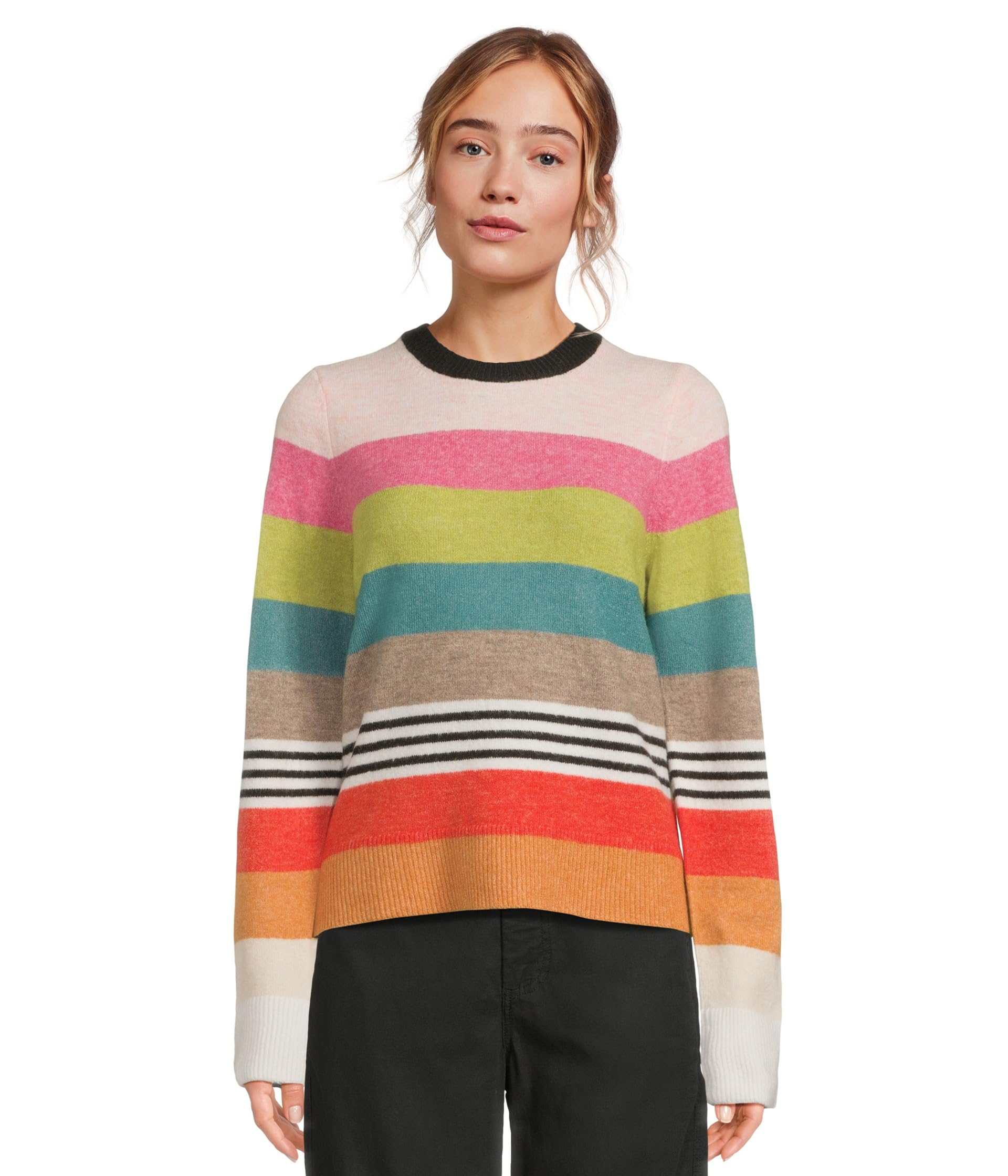 

Свитер Michael Stars Irene Stripe Crew Neck Pullover, цвет Happy Stripe