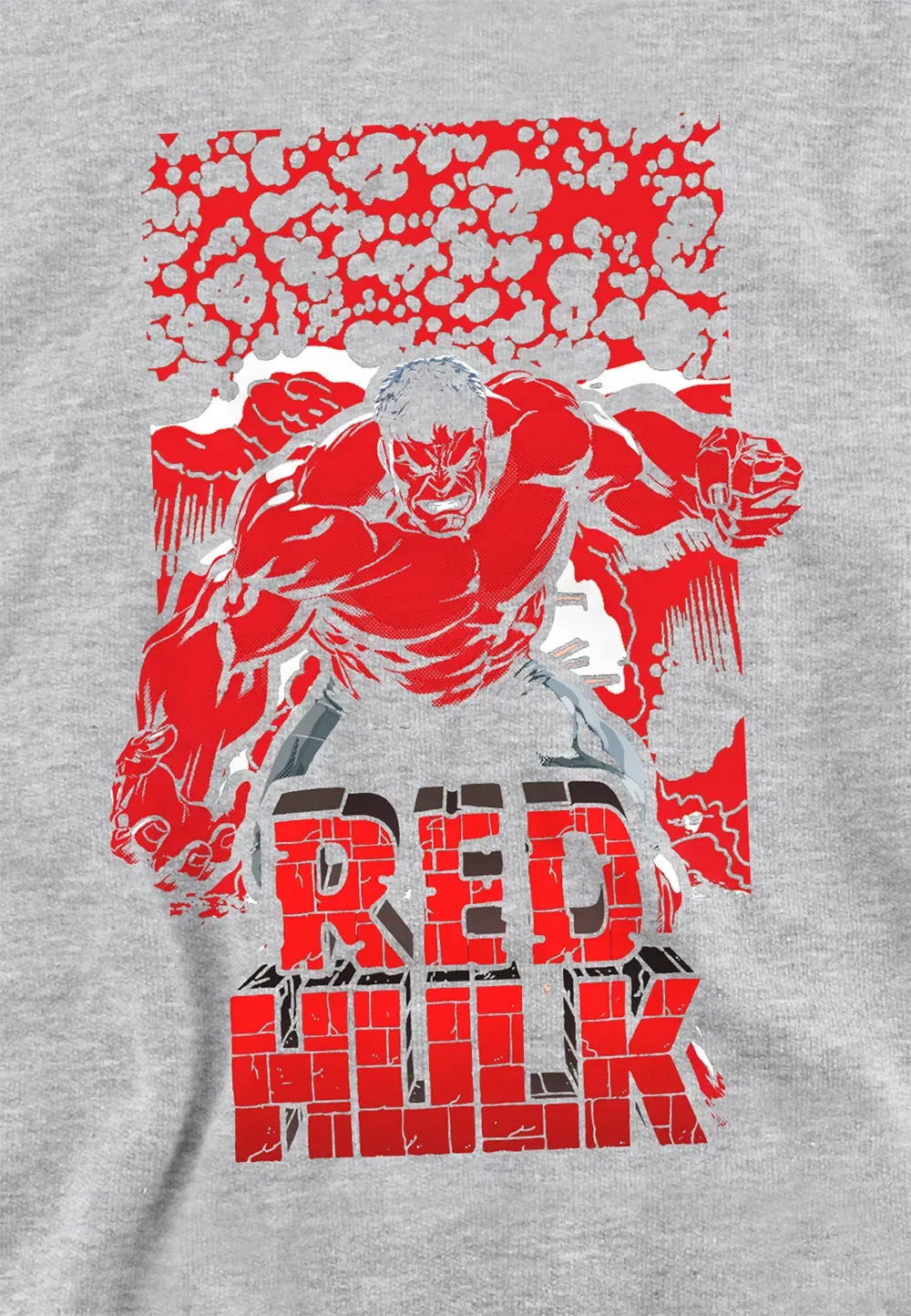Детская худи Marvel Red Hulk Comic, серый — фото 2