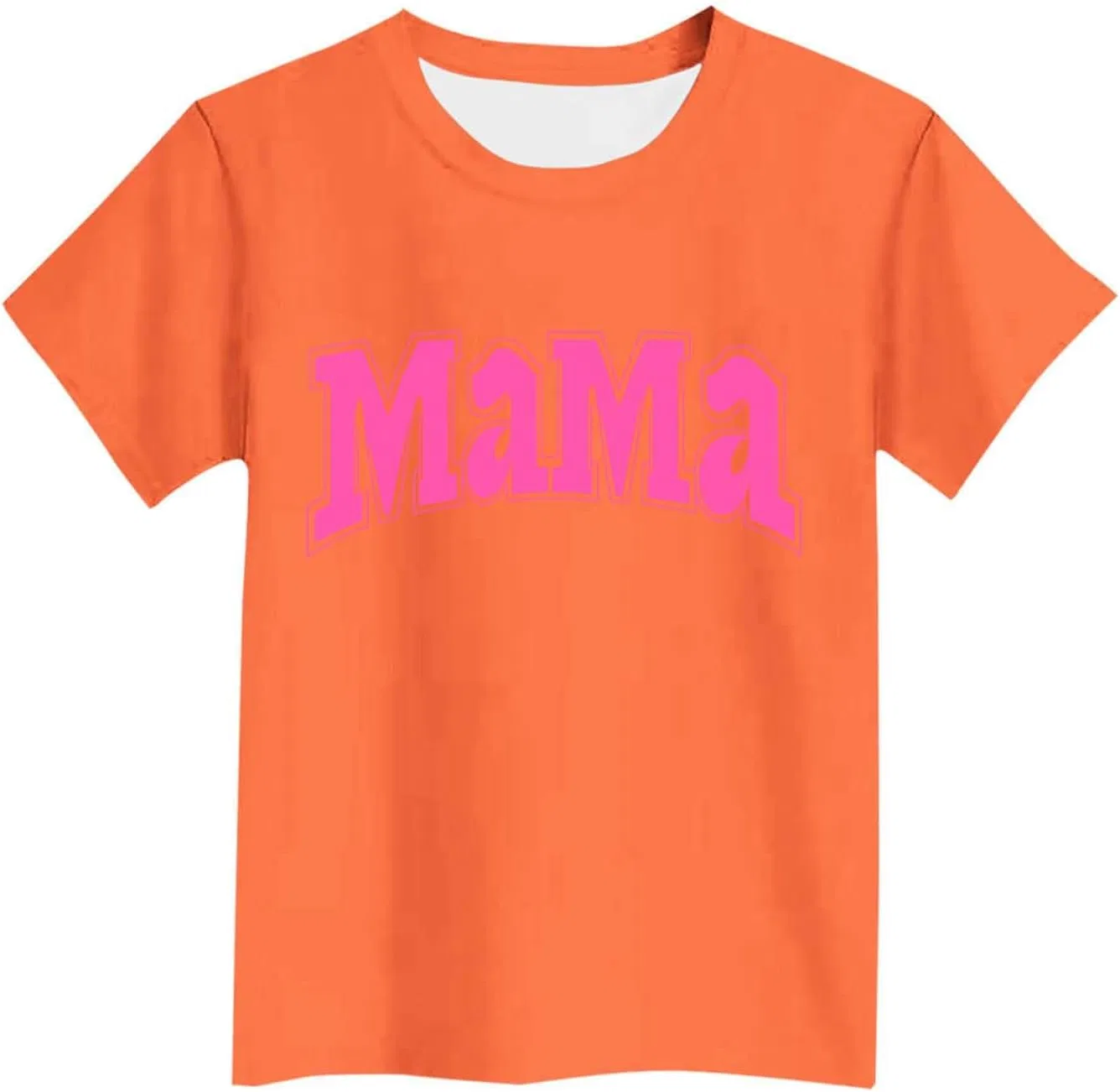 Футболка с принтом Mama, Zzalalana, оранжевый