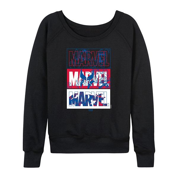 

Женская футболка с длинным рукавом x-men character logos french terry Marvel