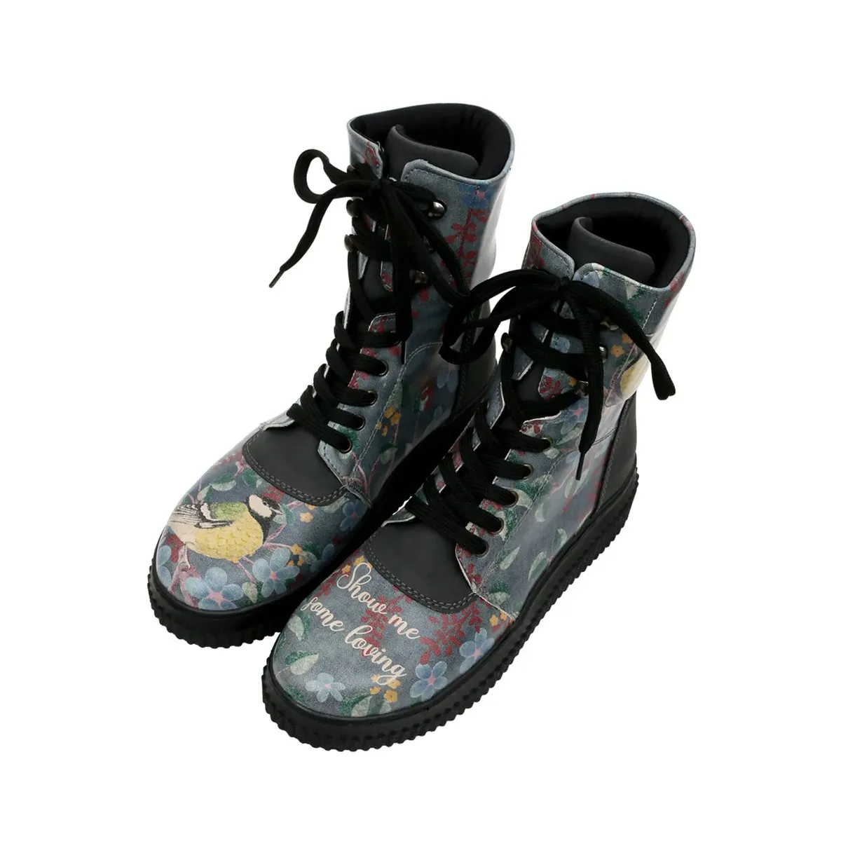 Ботинки на шнуровке DOGO "Женские ботинки будущего Show Me Some Loving Vegan Women's Boots /", Vegan, синий — фото 2
