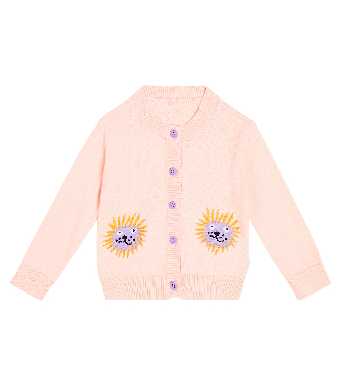

Детский кардиган из хлопковой смеси с интарсией Stella McCartney Kids, Powder Pink Colour