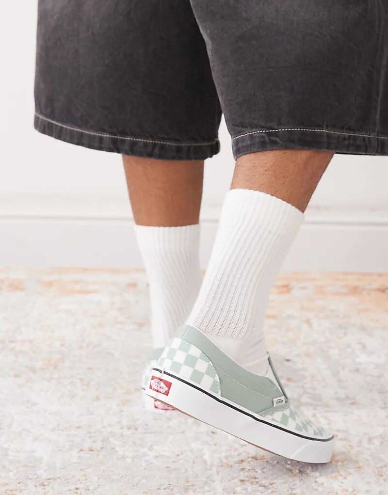 Кроссовки Vans Classic зеленого цвета — фото 4