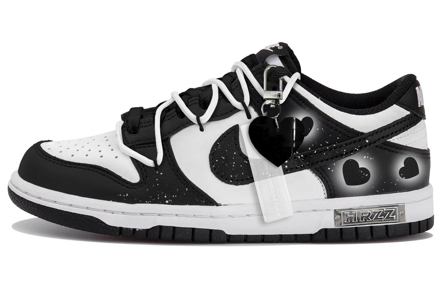 

Кроссовки для скейтбординга Dunk женские с низким верхом, черный/белый Nike