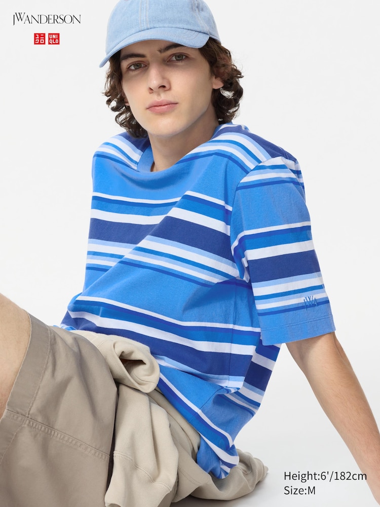 

Футболка полосатая Uniqlo, цвет 66 синий