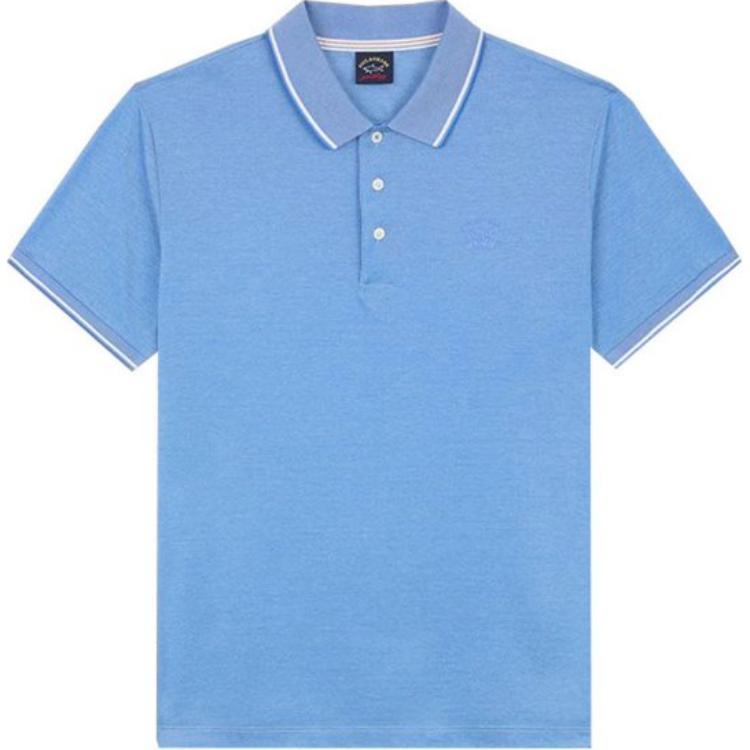 

Хлопковая поло с вышитым лого Paul & Shark, светло-голубой