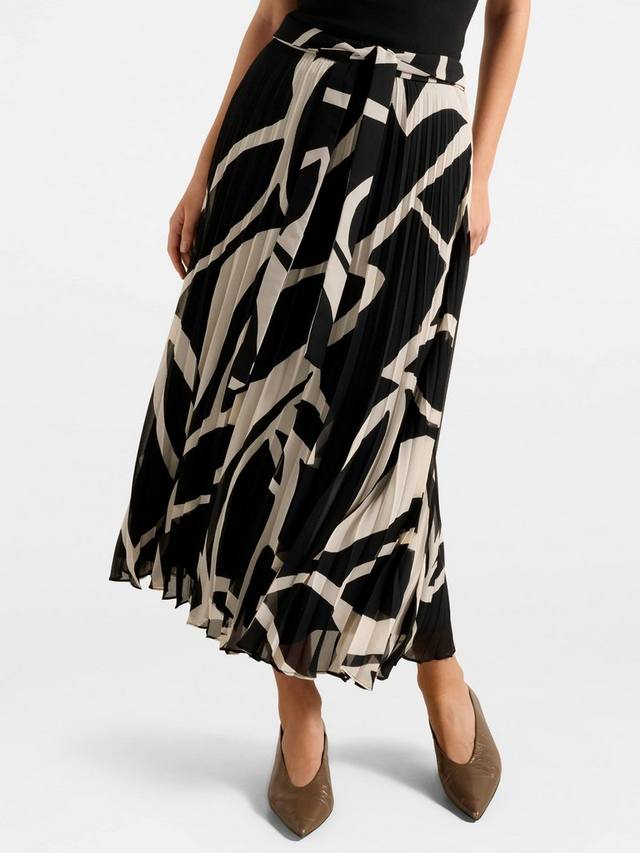 

Эльси плиссированная юбка с поясом и абстрактным принтом Forever New, Risley Abstract