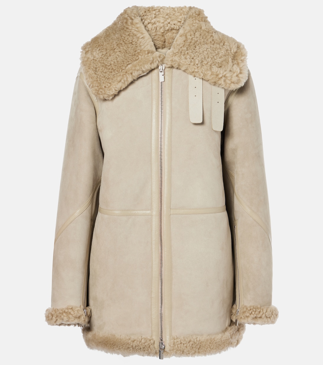 

Кожаная куртка на подкладке из овчины Burberry, Field