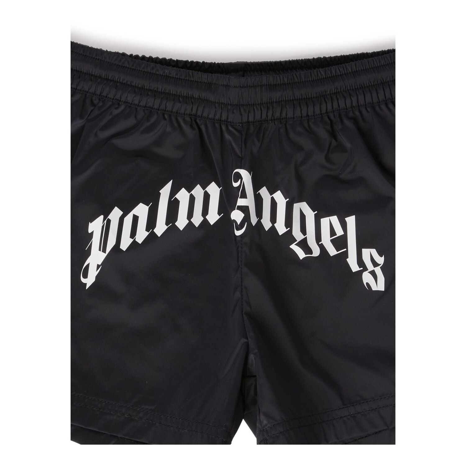 

Черные шорты для плавания с изогнутым логотипом Palm Angels, черный