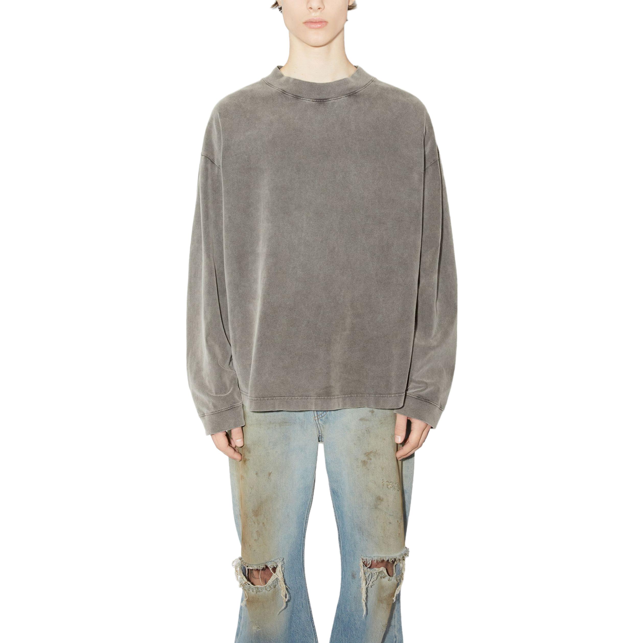 Футболка с длинными рукавами и круглым вырезом Acne Studios, черный — фото 3