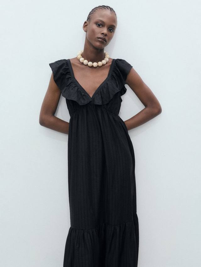 

Платье Ramona с воротником-жабо Mango, Black