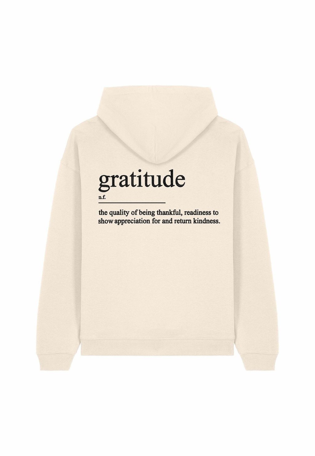 

Толстовка GRATITUDE BACK EMBROIDERY UNISEX OVERSIZE - Hoodie Mira Paris, кремовый