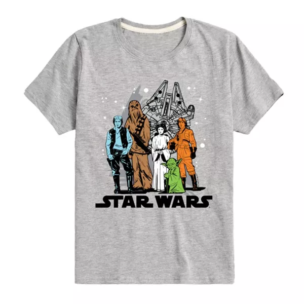 

Футболка с рисунком для мальчиков 8-20 лет Star Wars, серый