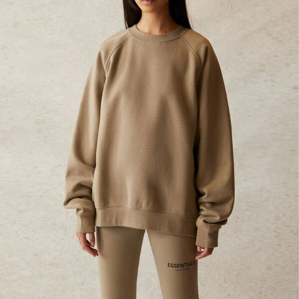 Толстовка Fear of God Essentials SS21 Pull-Over Crewneck Moss, цвет moss — фото 3