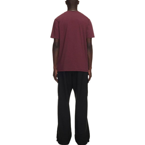 Футболка logo-embroidered cotton t-shirt 'burgundy' Off-White, бургундия — фото 3