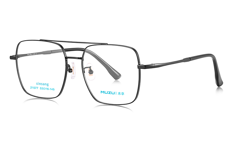 

MUZU Мужские очки для зрения, Versatile black-C10+0 degree flat lenses