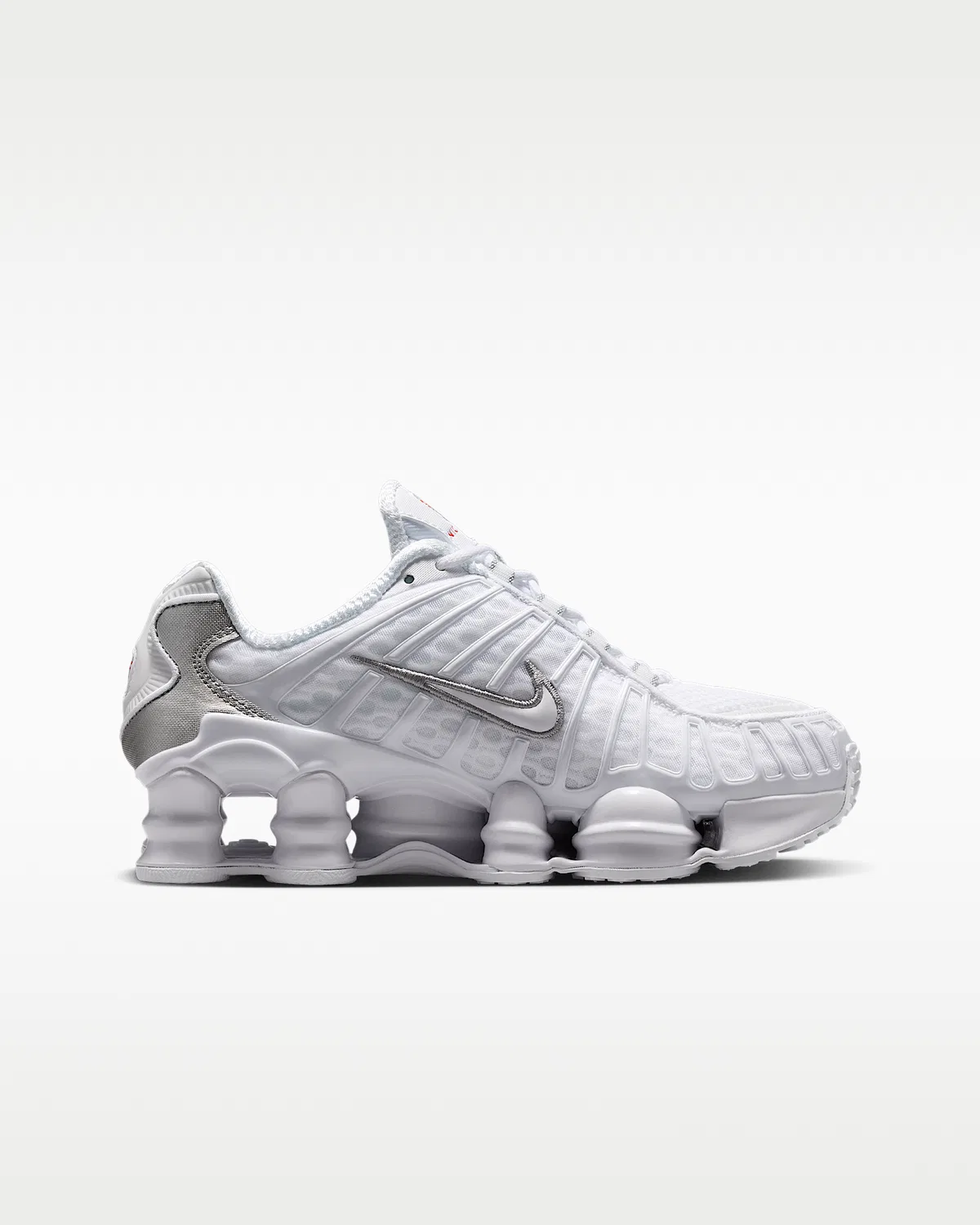 Детские кроссовки Nike Shox TL, White/Metallic Silver/Max Orange/White — фото 3
