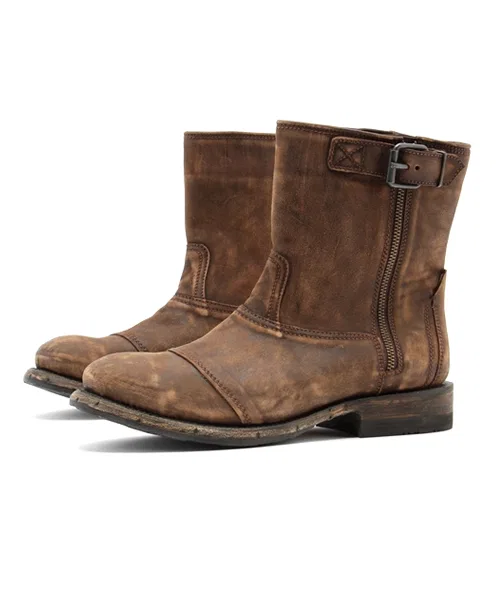 Ботинки инженерные MURO кожаные на Goodyear Welt, темно-коричневые