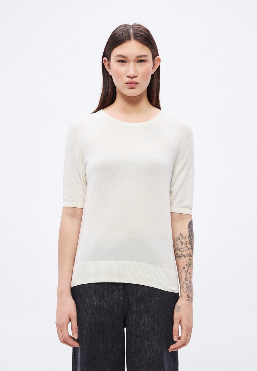 Футболка BOSS FIAFFU, Open White/Off-White — фото 3