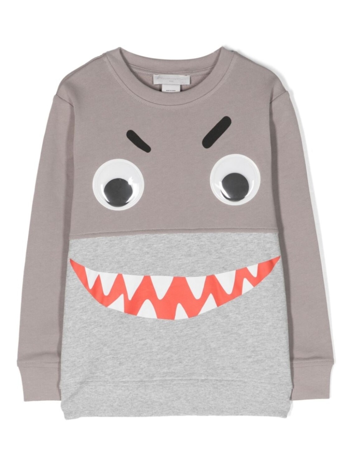 

Stella McCartney Kids толстовка Shark Face в стиле колор-блок, серый