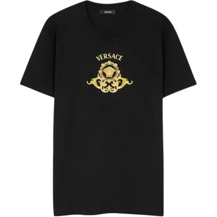 Футболка с принтом Medusa VERSACE, черный