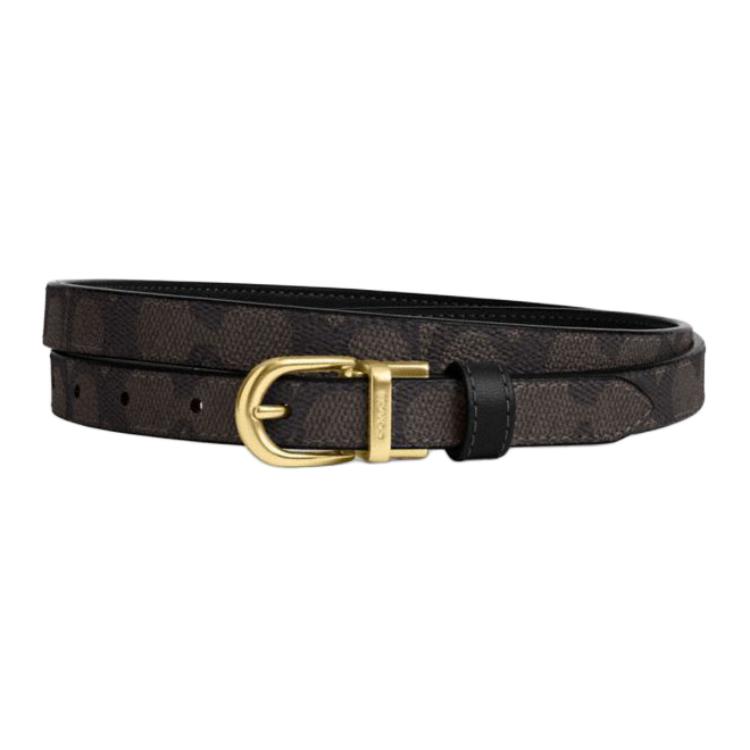 

Ремень из телячьей кожи унисекс, цвет орех, ширина 1,8 см COACH