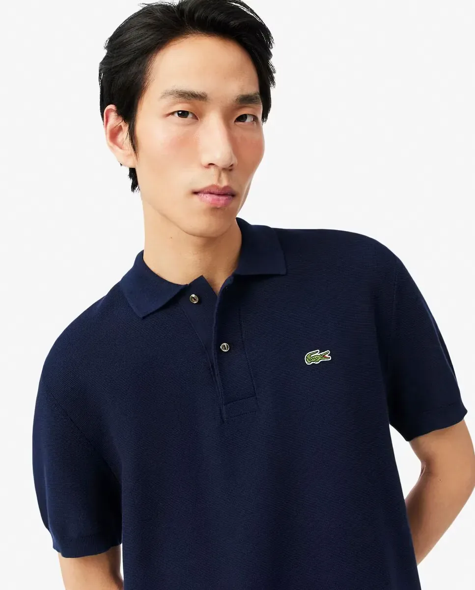 Мужская футболка с коротким рукавом Lacoste, темно-синий — фото 3