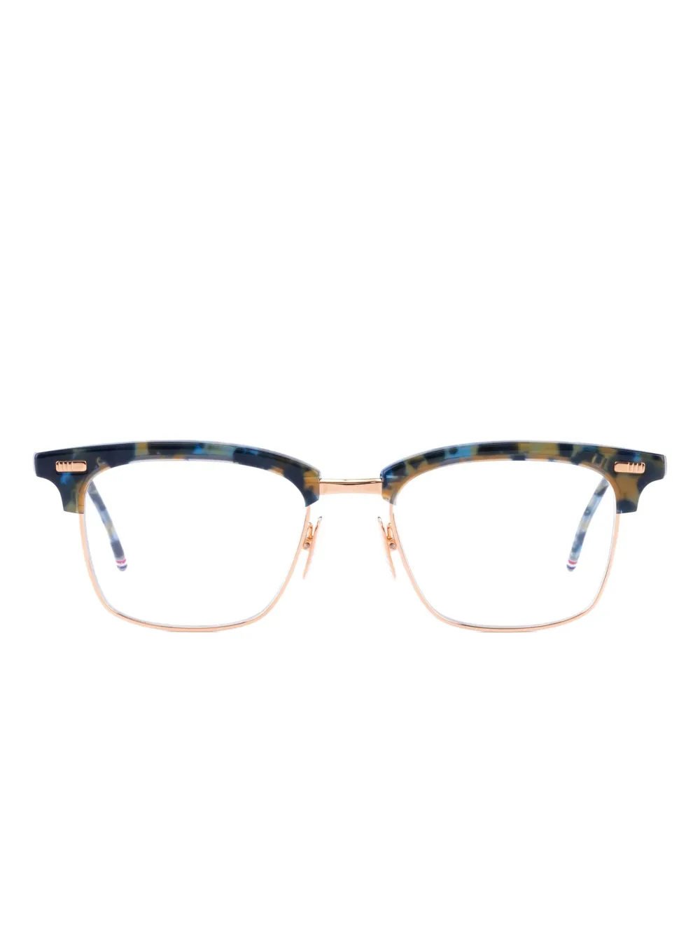 

Очки в квадратной оправе из черепахового панциря Thom Browne Eyewear, золотой