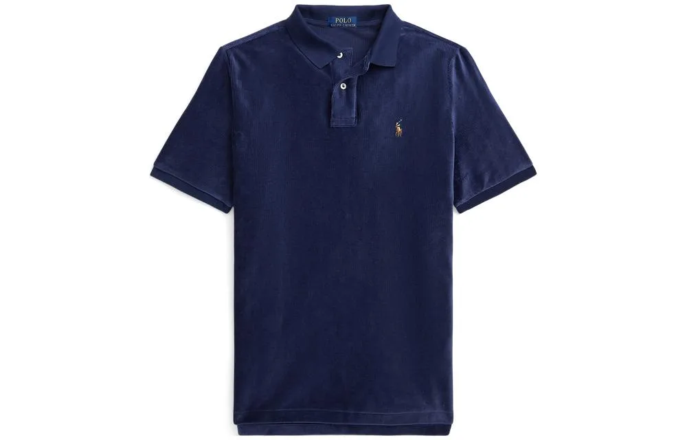Хлопковая поло Polo Pony Polo Ralph Lauren, морской синий