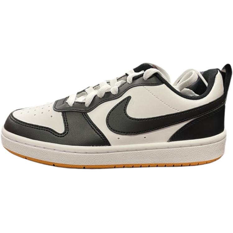 

Nike Детские кроссовки для скейтбординга Court Borough с противоскользящей подошвой, износостойкие, белые, черные