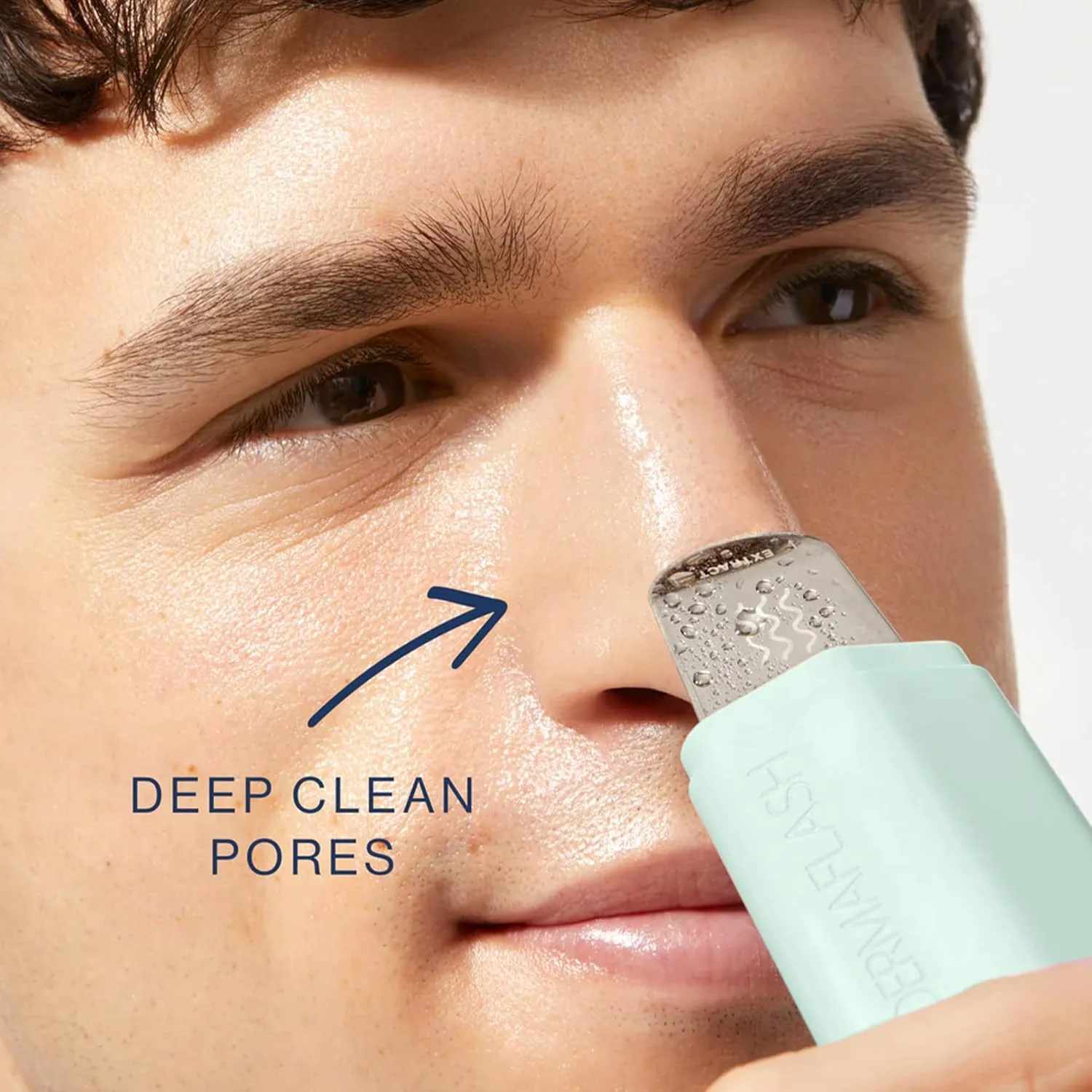 Ультразвуковой прибор для ухода за кожей DERMAFLASH DERMAPORE+, 2-в-1: экстрактор пор и инфузионный фильтр для ухода за кожей, цвет «Морская пена», Sea Foam — фото 4