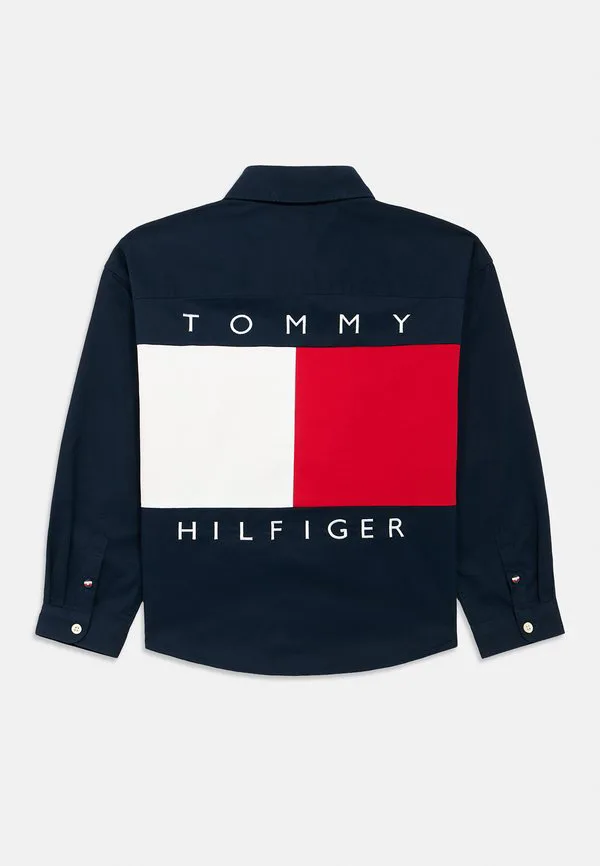 Рубашка heritage стандартного кроя с цветными блоками на спине и флагом. Tommy Hilfiger, Dark Night Navy — фото 2