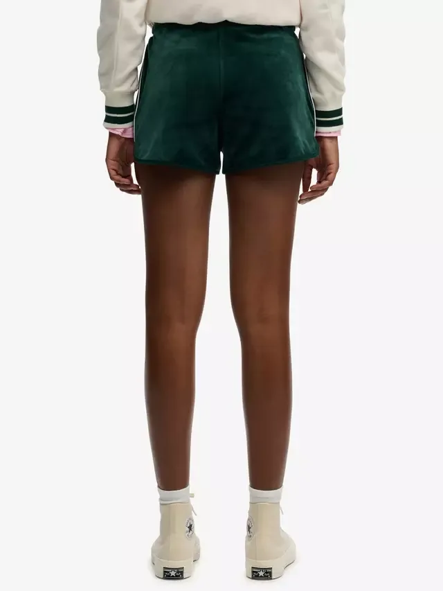 Велюровые шорты для загородного клуба Superdry, Dark Pine Green — фото 4