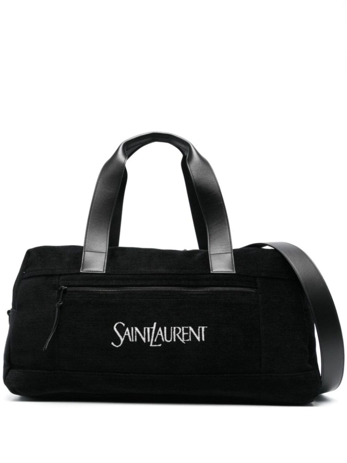 

Saint Laurent дорожная сумка с нашивкой-логотипом, черный