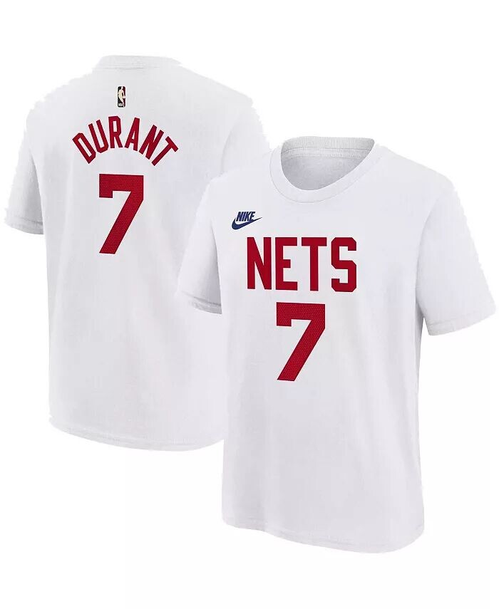 

Белая футболка Big Boys Kevin Durant Brooklyn Nets 2022/23 Classic Edition с именем и номером Nike