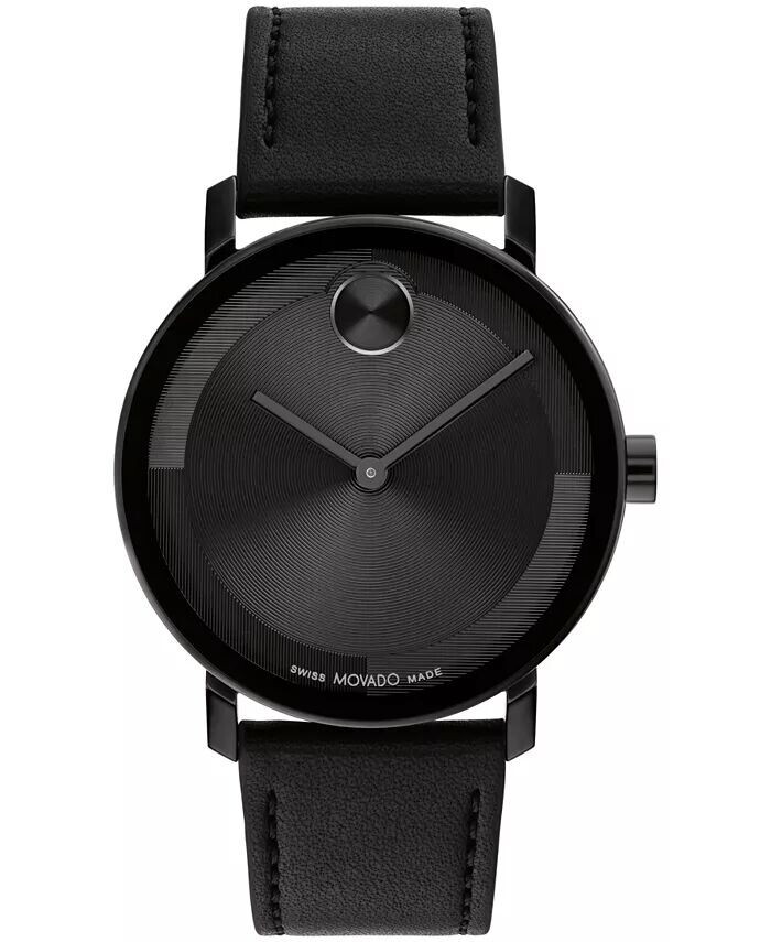 

Мужские часы Bold Evolution 2.0 швейцарские кварцевые черные кожаные часы 40 мм Movado, черный