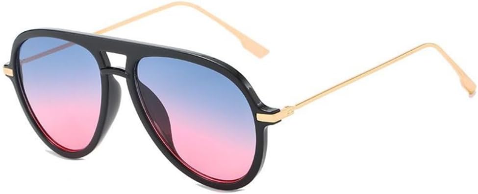 

Мужские солнцезащитные очки большого размера, женские солнцезащитные очки в металлической оправе, мужские солнцезащитные очки с защитой от УФ-излучения UV400 LJTJTAV, Black Blue