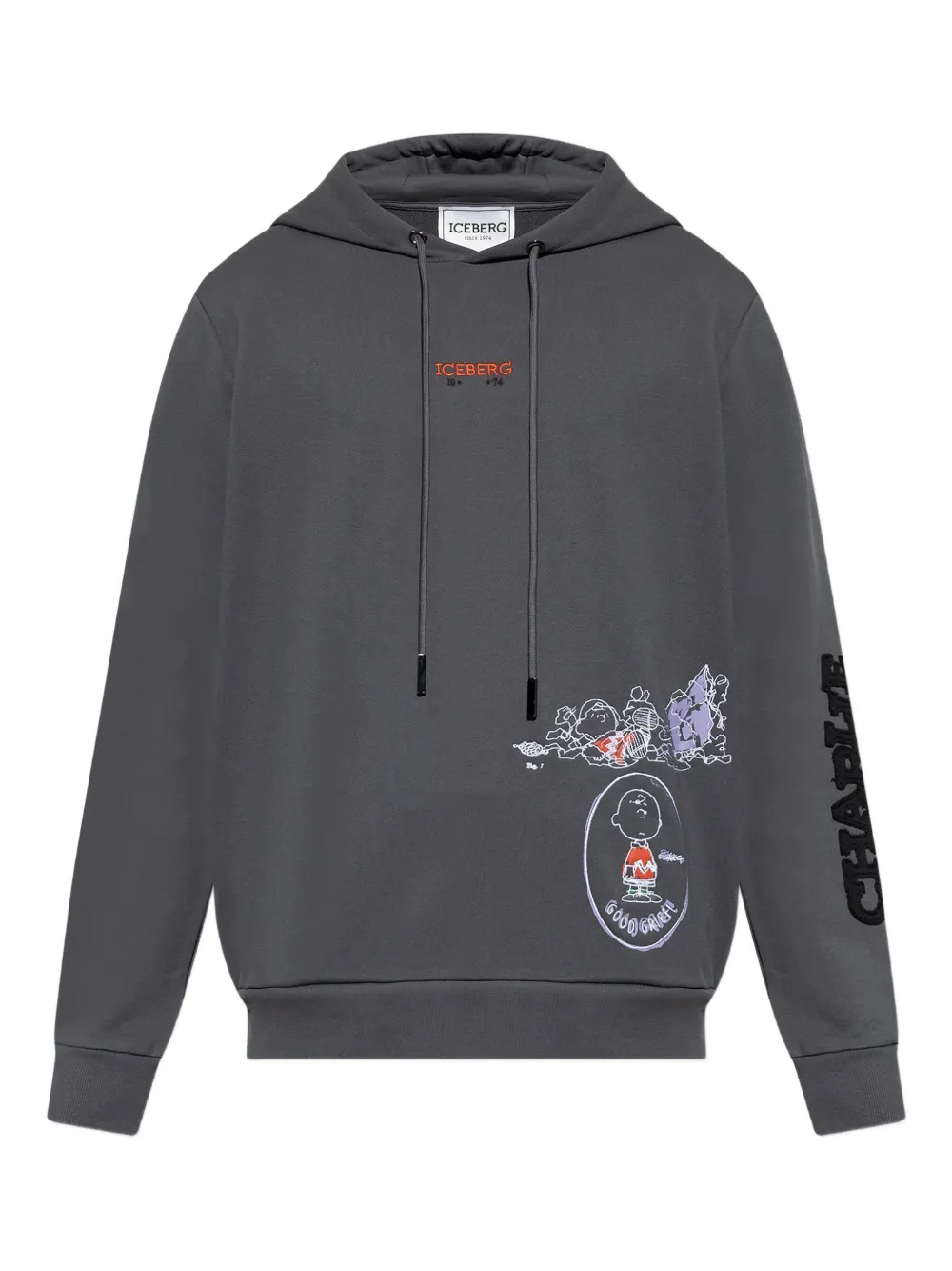 

Худи с принтом X PEANUTS Iceberg, серый